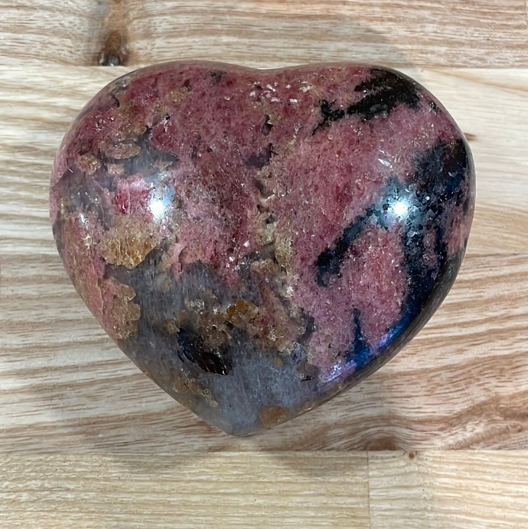 Rhodonite Puffy Heart (Large)