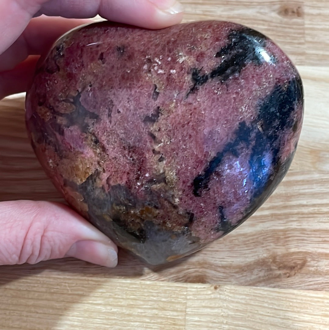Rhodonite Puffy Heart (Large)