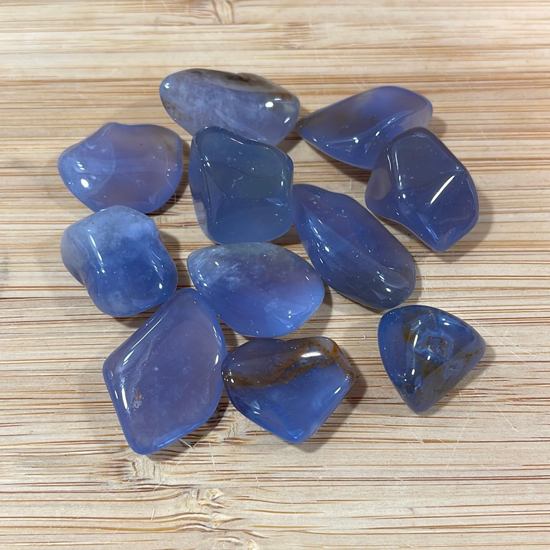 Golden Blue Chalcedony Tumblestone