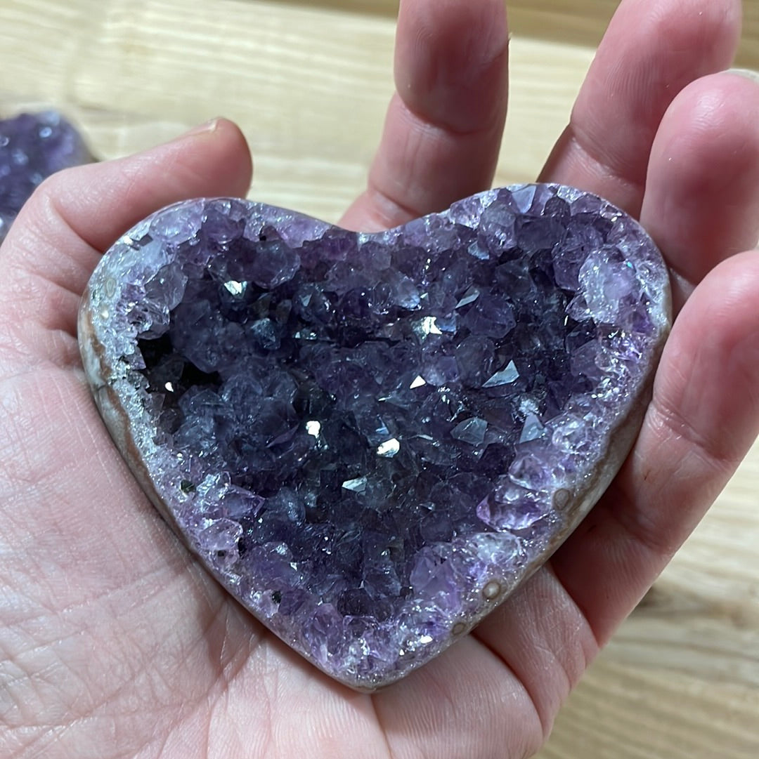 Amethyst Hearts Druzy
