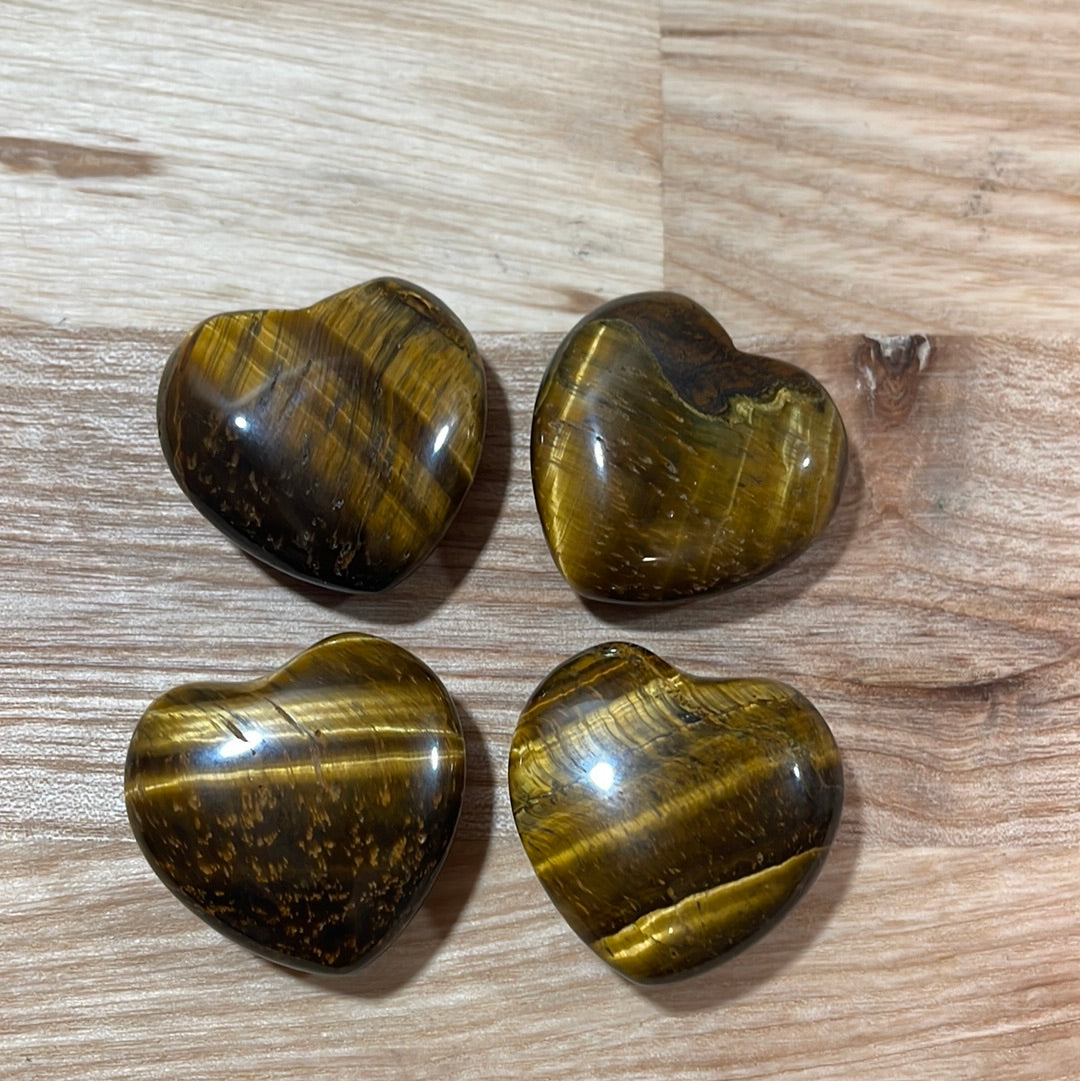 Tigers Eye Gold Heart (mini)