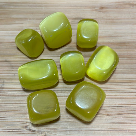 Cats Eye Yellow Tumblestone